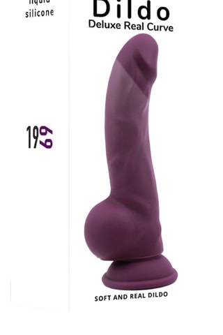 Godemiché waterproof Deluxe Real Curve - Violet - 21,7 cm