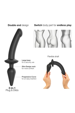 Godemiché waterproof - Taille XXL - Noir - 29,2 cm