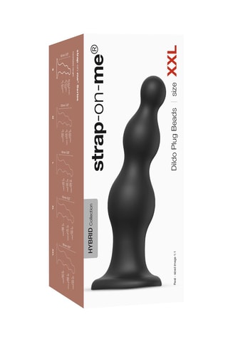 Godemiché waterproof - Taille XXL - Noir - 18 cm