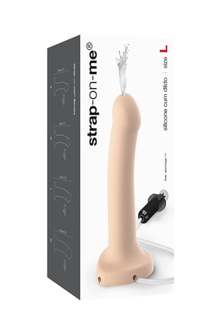 Dildo com bomba semi-realista - À prova de água - 17 cm - Bege
