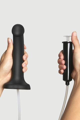Dildo Squirting Cum Preto - 2,9 cm