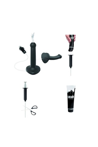 Dildo Squirting Cum Preto - 2,9 cm