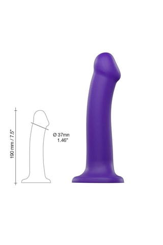 Godemiché semi-réaliste - Waterproof - 17,2 cm - Violet