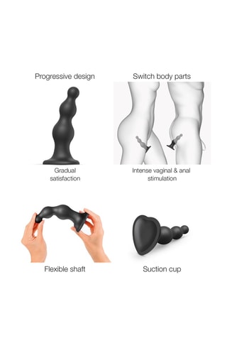 Godemiché waterproof - Taille XL - Noir - 17 cm