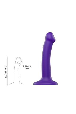 Godemiché semi-réaliste - Waterproof - 14,8 cm - Violet