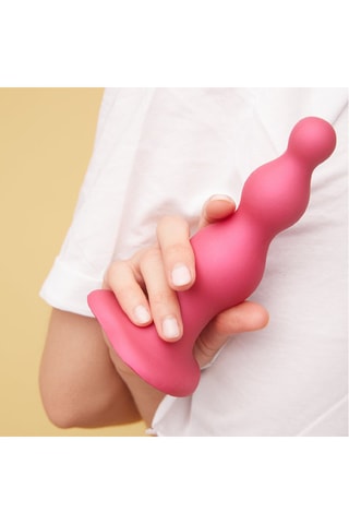 Dildo Plug Beads Taille M  Framboise