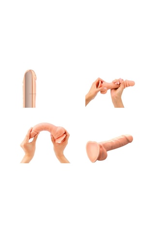 Godemiché waterproof - Taille XL Vanille - 19,8 cm