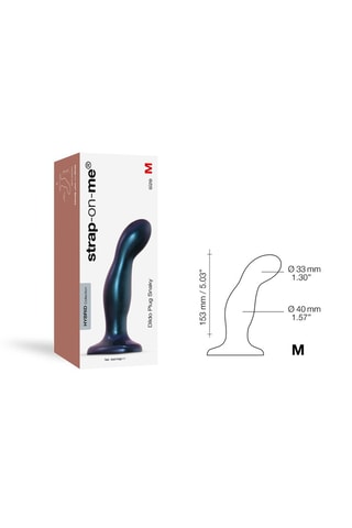 Dildo waterproof - Tamanho M azul - 16,5 cm