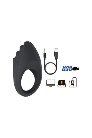 Anneau pénien Easy Vibe Ring Waterproof - Noir