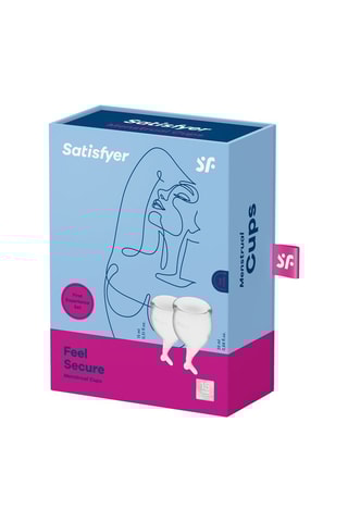 2 coupes menstruelles Feel Secure - 15 et 20 ml - Transparent
