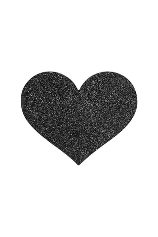 Cache-tétons Flash Cœur Noir