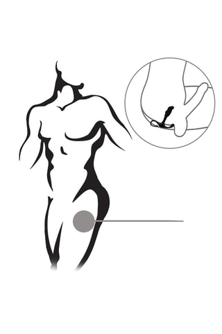 Stimulateur de prostate Easy Prostate Pleasure - Noir - 8 cm