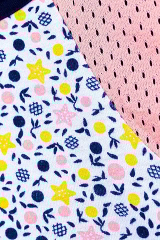 Canotta Ofolina - Navy e rosa - Terre de Marins