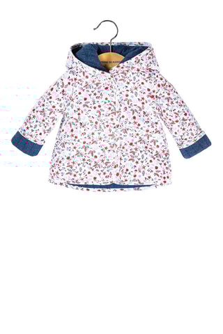 Giacca con cappuccio double face Zeima - Blu e bianco - Terre de Marins