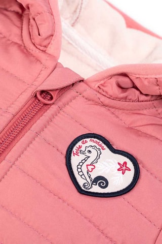 Piumino con cappuccio Damina - Rosa peonia - Terre de Marins