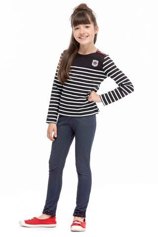 T-shirt a righe Cardan - Navy e bianco - Terre de Marins