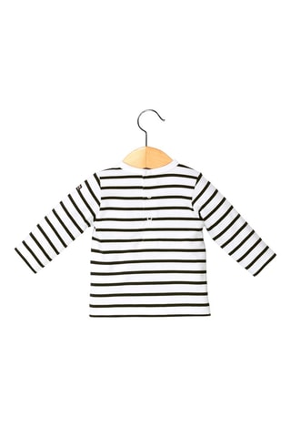 T-shirt Unilou - Bianco e navy - Terre de Marins