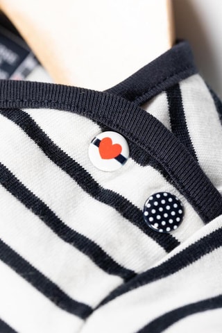 T-shirt Estela - Bianco e navy - Terre de Marins