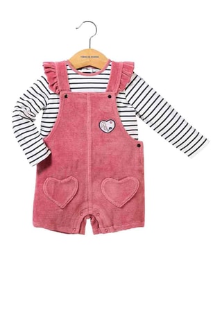 T-shirt e salopette Dezilia - Rosa scuro - Terre de Marins