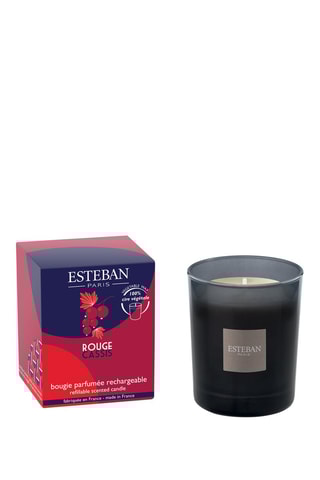 Vela perfumada recargable -  Rojo casis