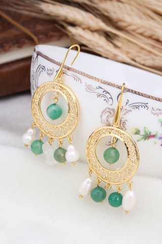 Pendientes - Cuarzo y perlas cultivadas