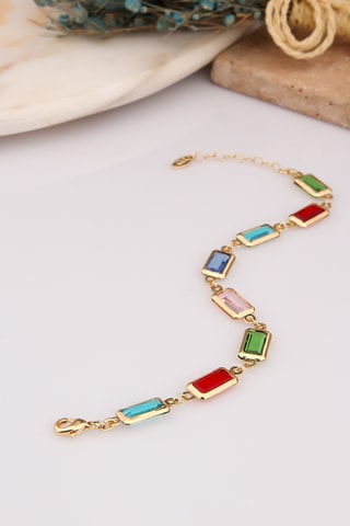 Pulsera - Chapado en oro amarillo y circones