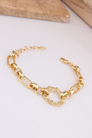 Pulsera - Chapado en oro amarillo y circones