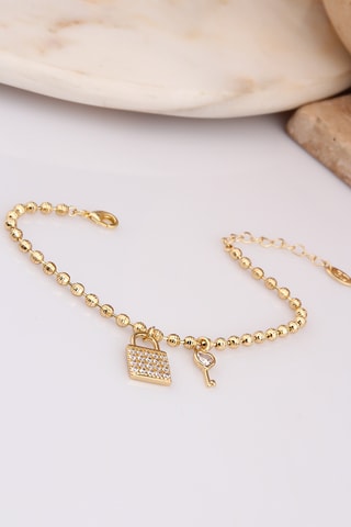 Pulsera - Chapado en oro amarillo y circones