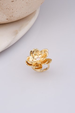 Anillo - Chapado en oro amarillo 