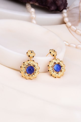 Dormilonas - Chapado en oro amarillo y ojos de gato