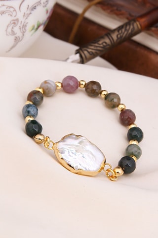 Pulsera - Turmalinas y perlas cultivadas