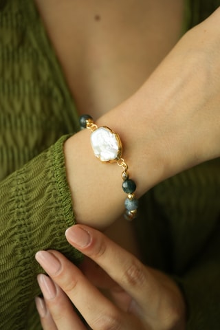 Pulsera - Turmalinas y perlas cultivadas