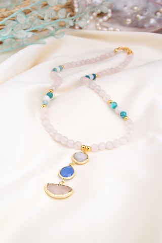 Collar - Cuarzo, piedras de luna y ópalos