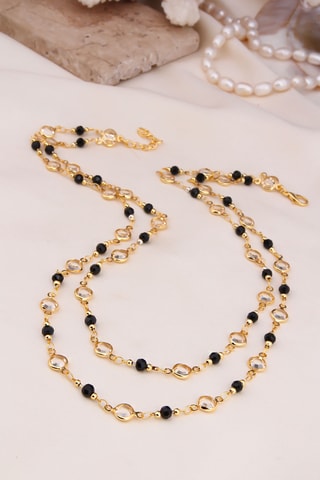 Collar - Dorado y blanco