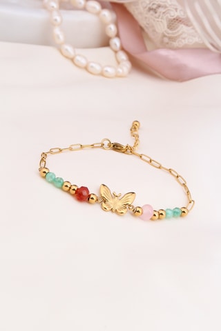 Pulsera - Chapado en oro amarillo y circones