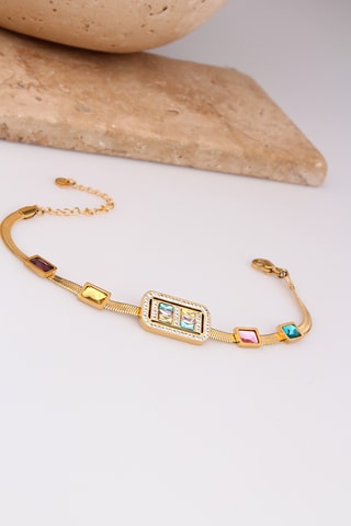 Pulsera - Chapado en oro amarillo y circones