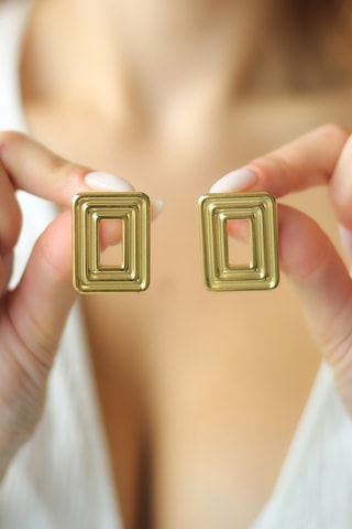 Pendientes - Chapado en oro amarillo