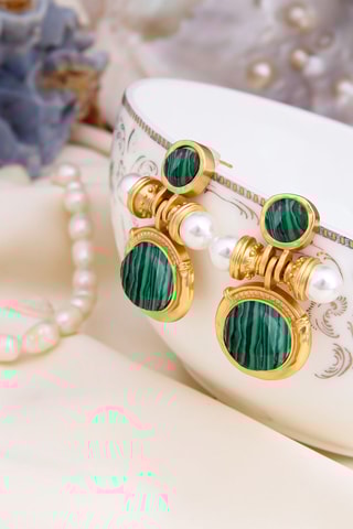 Pendientes - Malaquitas