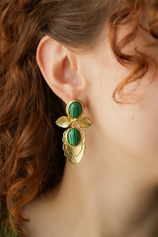 Boucles d’oreilles - Malachites 