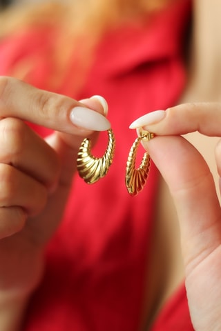 Pendientes - Chapado en oro amarillo