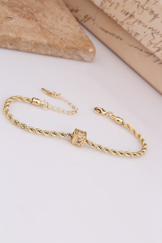 Pulsera - Chapado en oro amarillo y circones