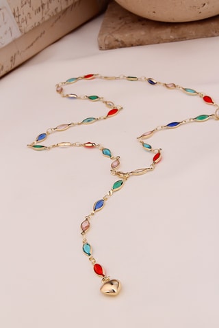 Collar - Chapado en oro amarillo y circones