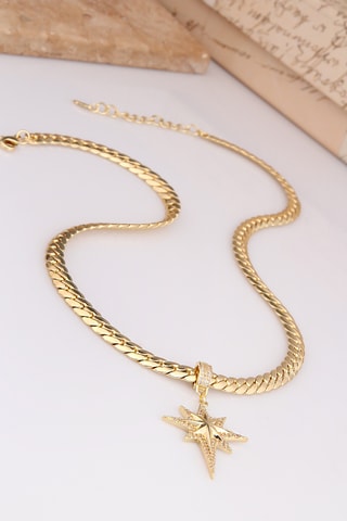 Collar - Chapado en oro amarillo y circones