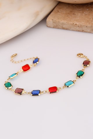 Pulsera - Chapado en oro amarillo y circones