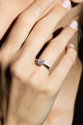 Solitario Impérial - Oro blanco y diamante