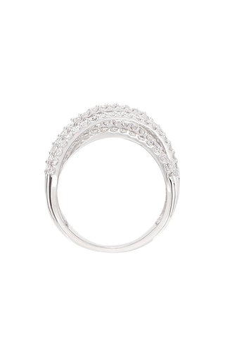 Anillo Entrelacs splendides - Oro blanco y diamantes