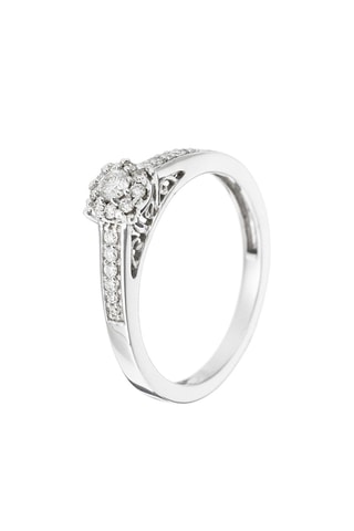 Solitario Solitary - Oro blanco y diamantes