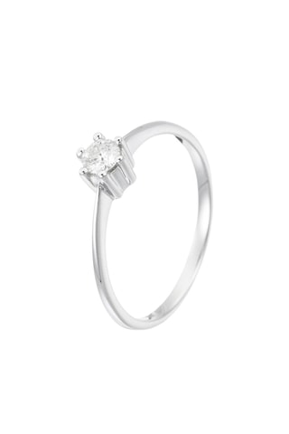 Solitario Au nom de l'amour - Oro blanco y diamante