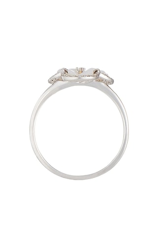 Anillo Fleur nacrée - Oro blanco, diamantes y nácar