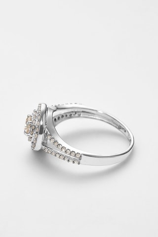 Anillo Duo Ronde éternelle - Oro blanco y diamantes